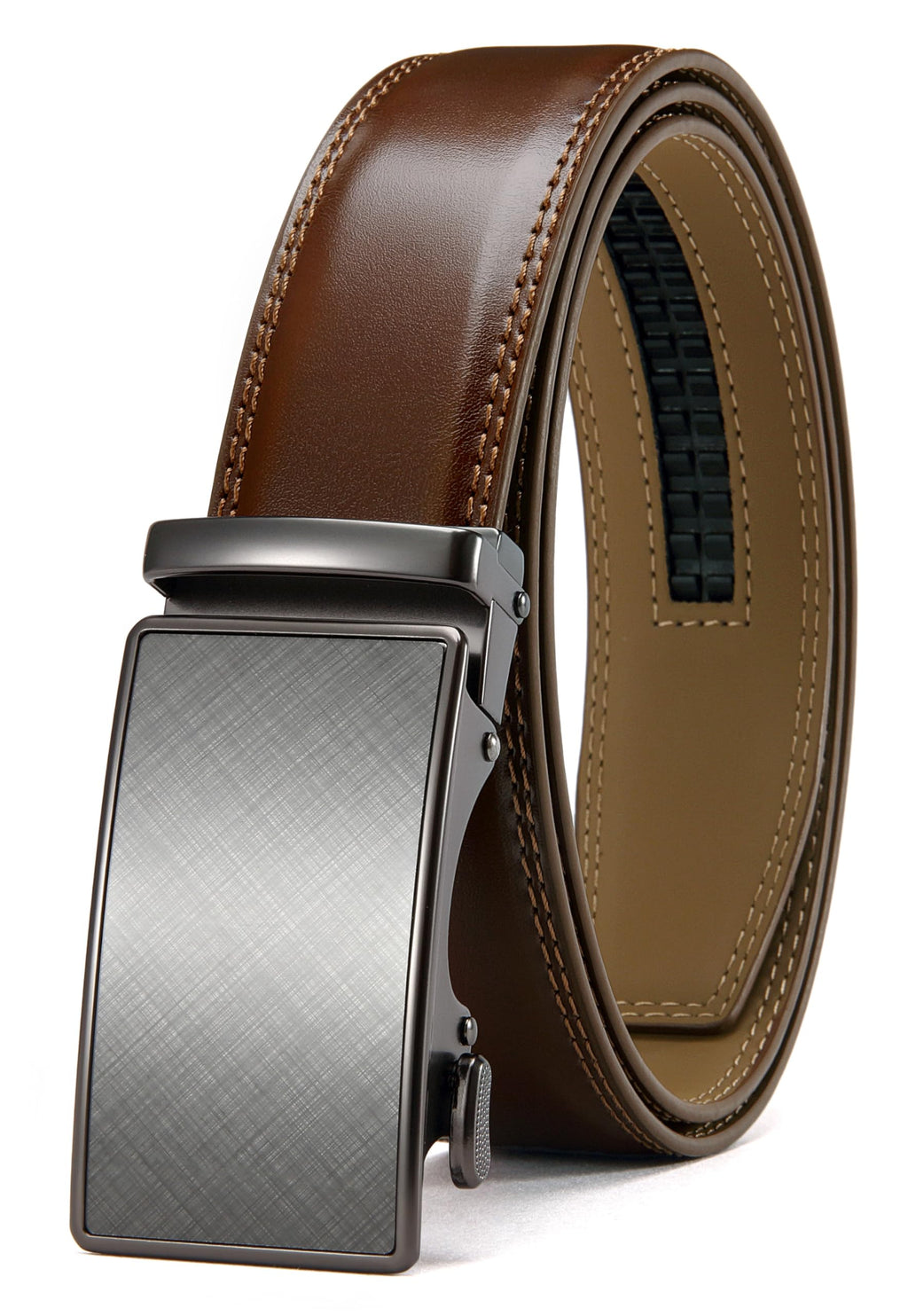 CHAOREN Ratchet Belts Men, 1 3/8" Mens Belts Leather for Dress, Micro Adjustable Fit Everywhere