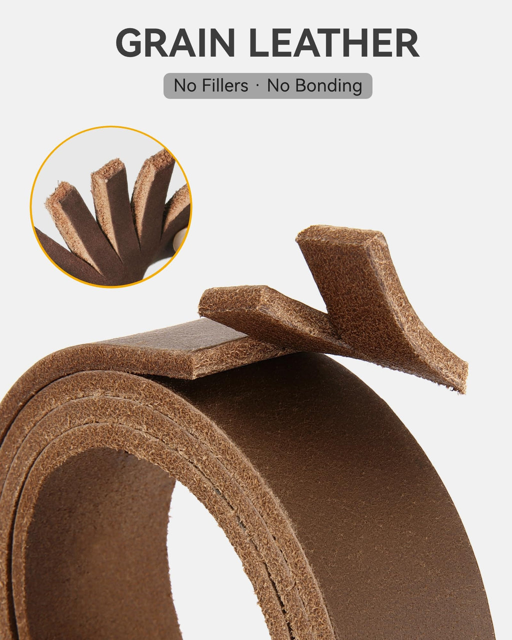 CHAOREN Leather Kids Belt - 1 1/8" Handmade Leather Boys Belt - Ideal for Casual and Dress Wear