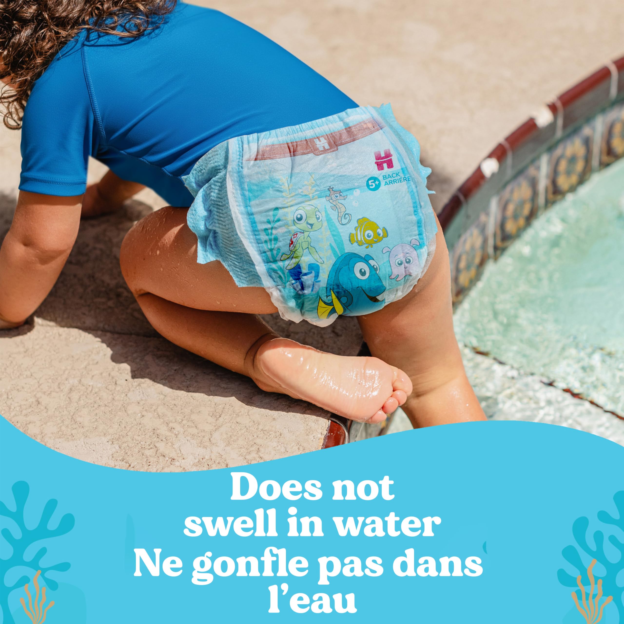HUGGIES Swim Diapers, Size 5-6 Large, Huggies Little Swimmers Disposable Swimpants, 17 ct ( Packaging may vary )