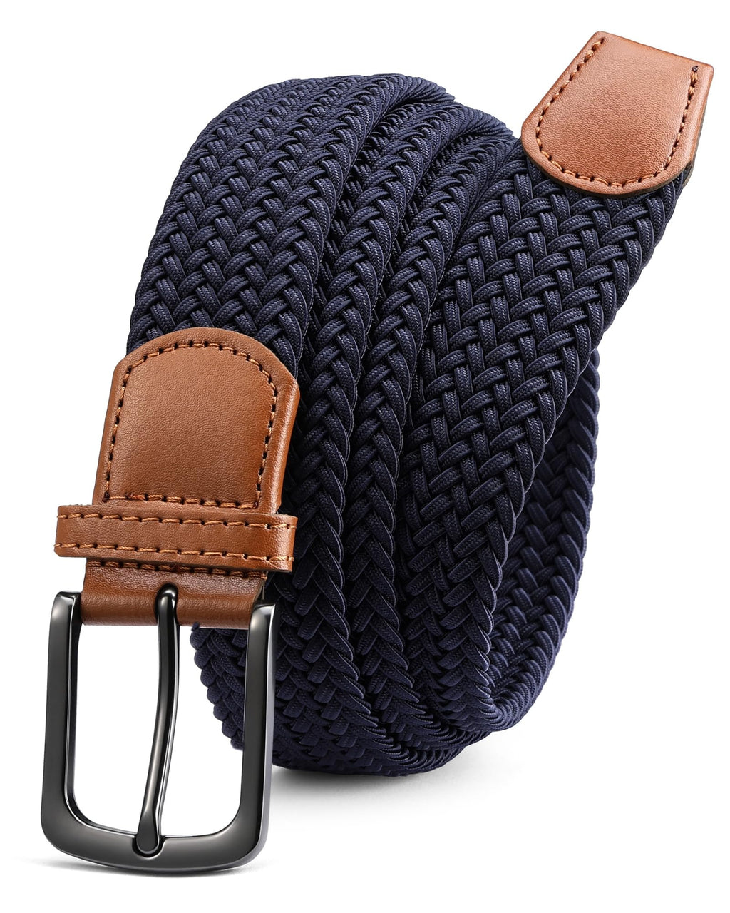 CHAOREN Mens Belt - Elastic Braided Stretch Golf Belts for Men 1 3/8"- Suit for Casual Jeans Pants