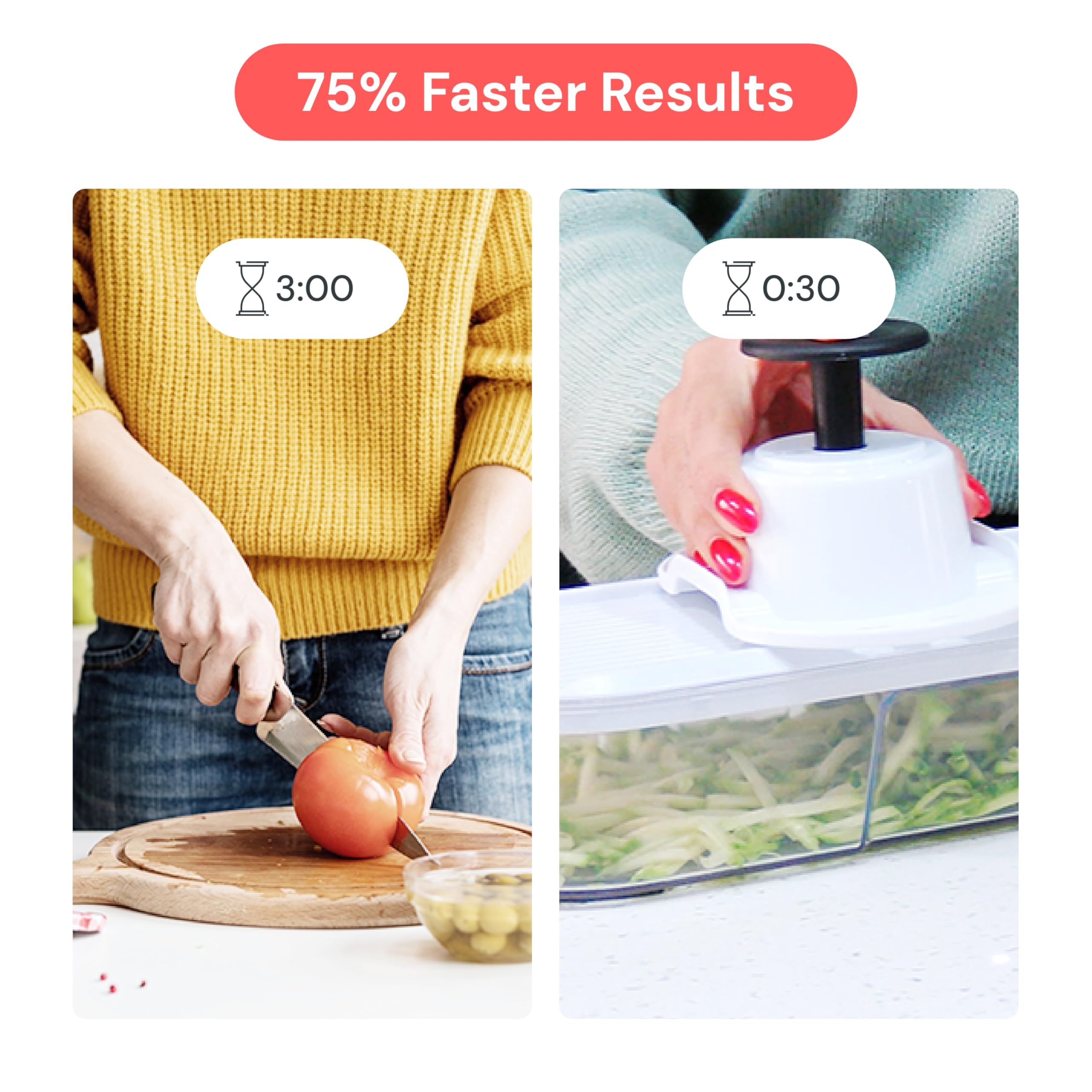 Fullstar Vegetable Chopper & Mandoline Slicer - Julienne Cutter Dicer Grater for Food Veggie Onion Cucumber Tomato Salad Potato Cheese - Kitchen Essentials & Gadgets (Compact 6-in-1, White)