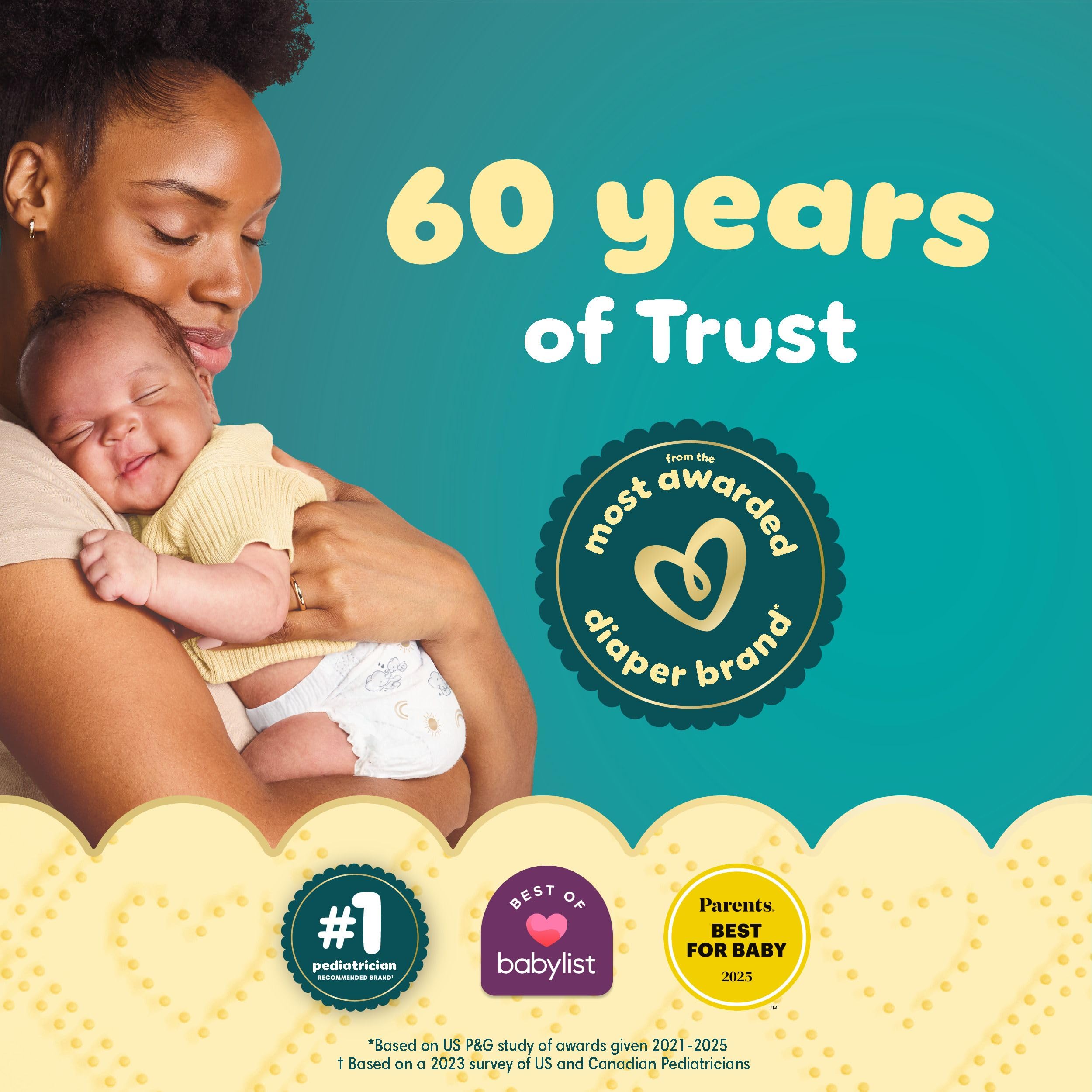 Pampers, Swaddlers Diapers, Ultra Absorbent Disposable Infant Diaper, Size 5 (12.25+ kg), 100 Count