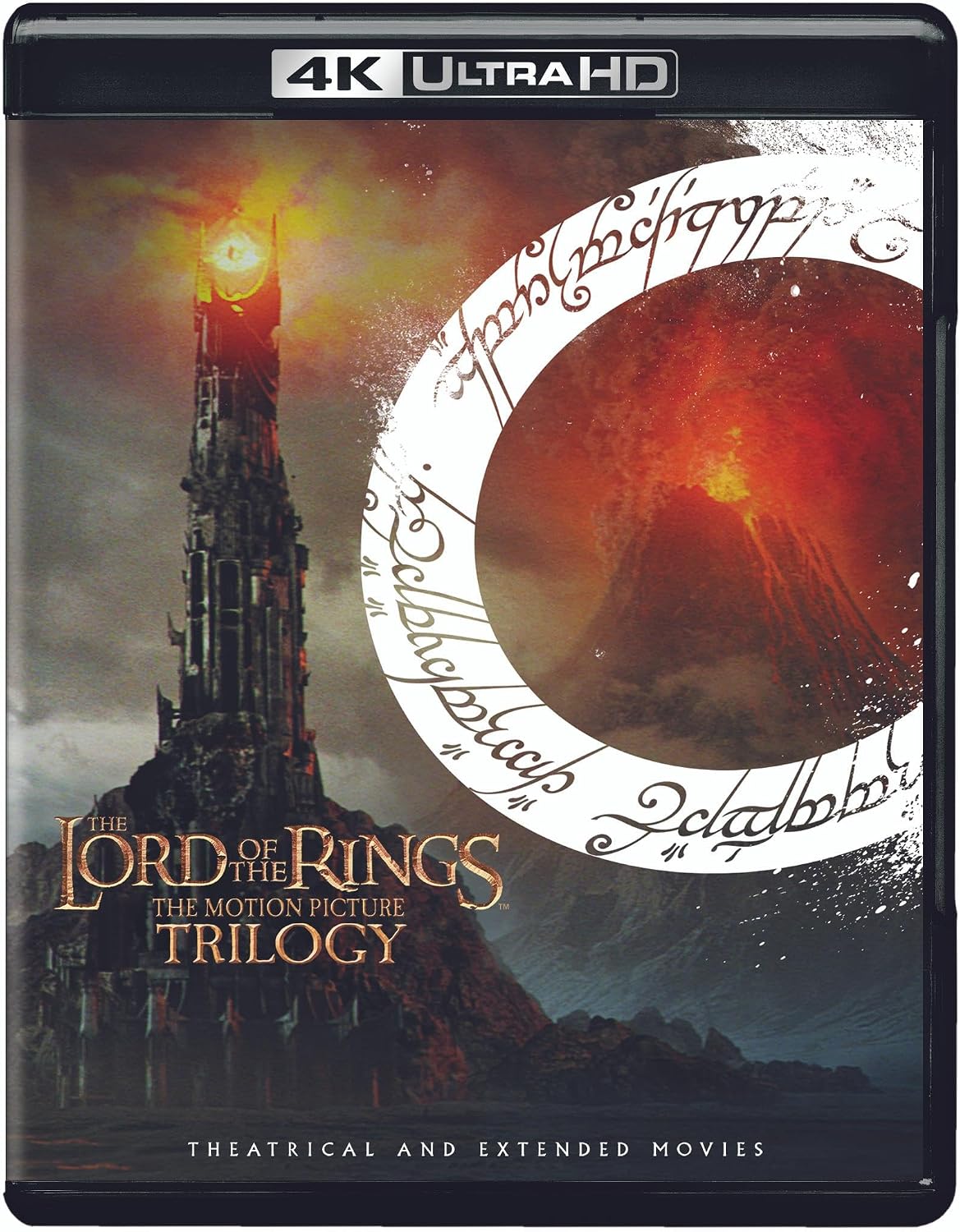 Boîtier Blu-ray 4K Ultra HD du film, couverture avec tour sombre et sphère rouge.