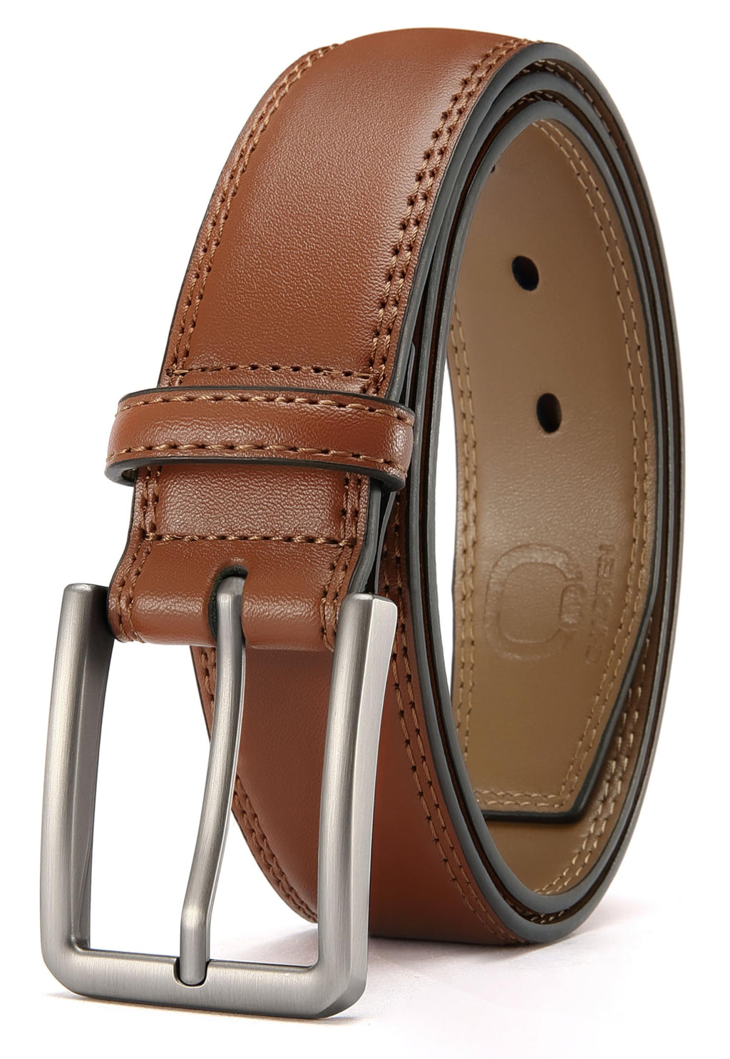 CHAOREN Leather Belts for Men - 1 3/8" Dress Belts Men - Considerate Gift for Work Business Casual Jeans