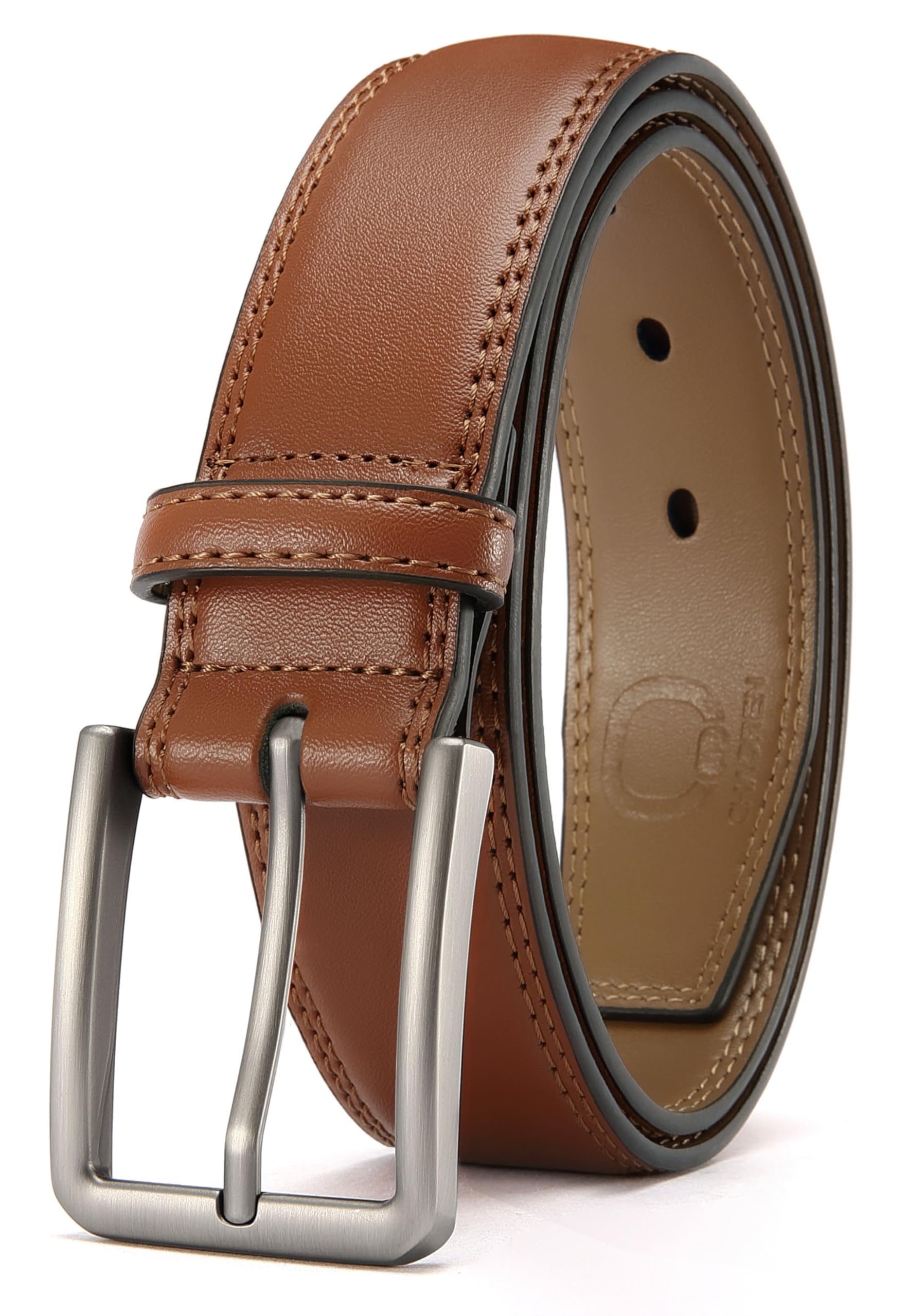 CHAOREN Leather Belts for Men - 1 3/8" Dress Belts Men - Considerate Gift for Work Business Casual Jeans