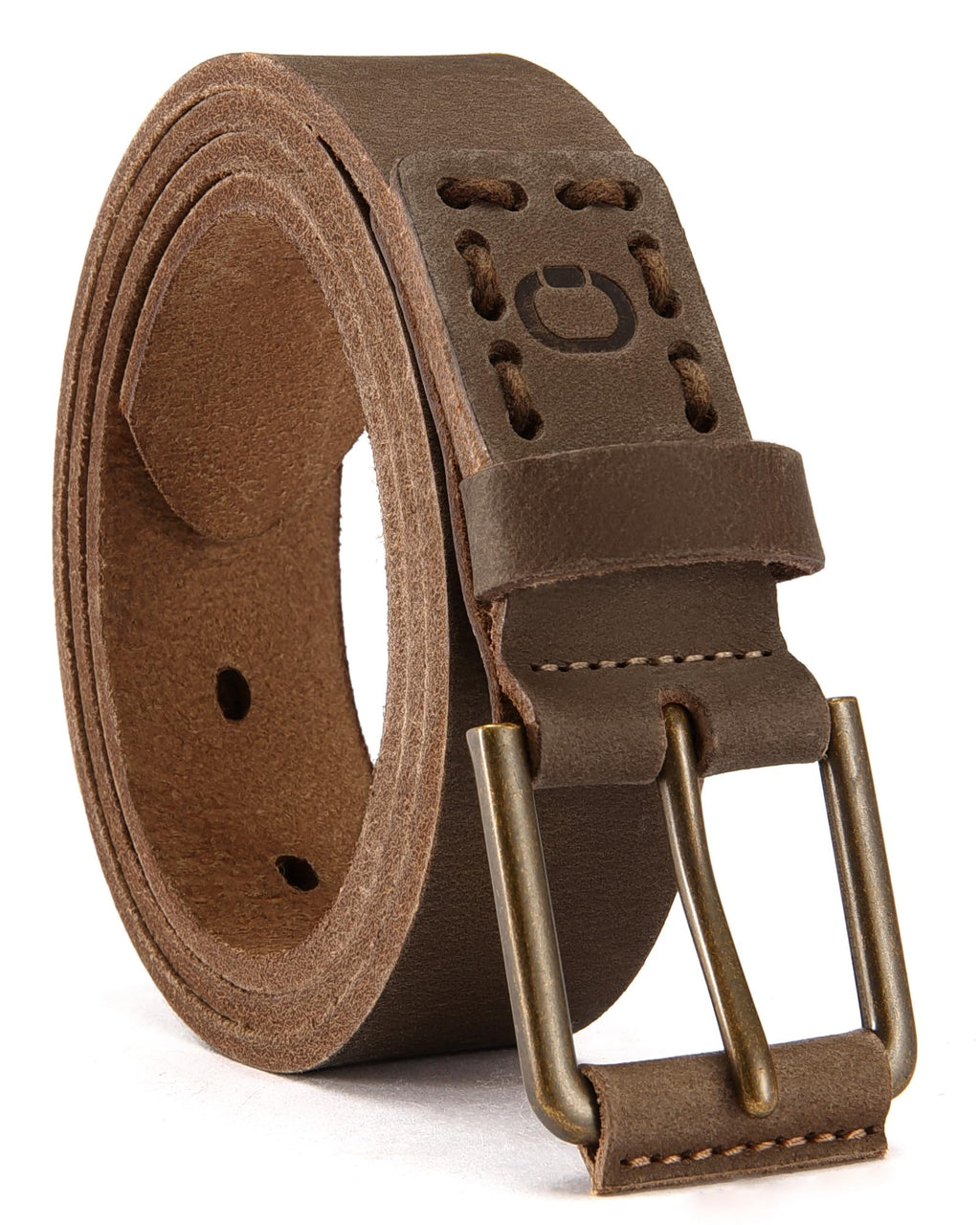 CHAOREN Leather Kids Belt - 1 1/8" Handmade Leather Boys Belt - Ideal for Casual and Dress Wear