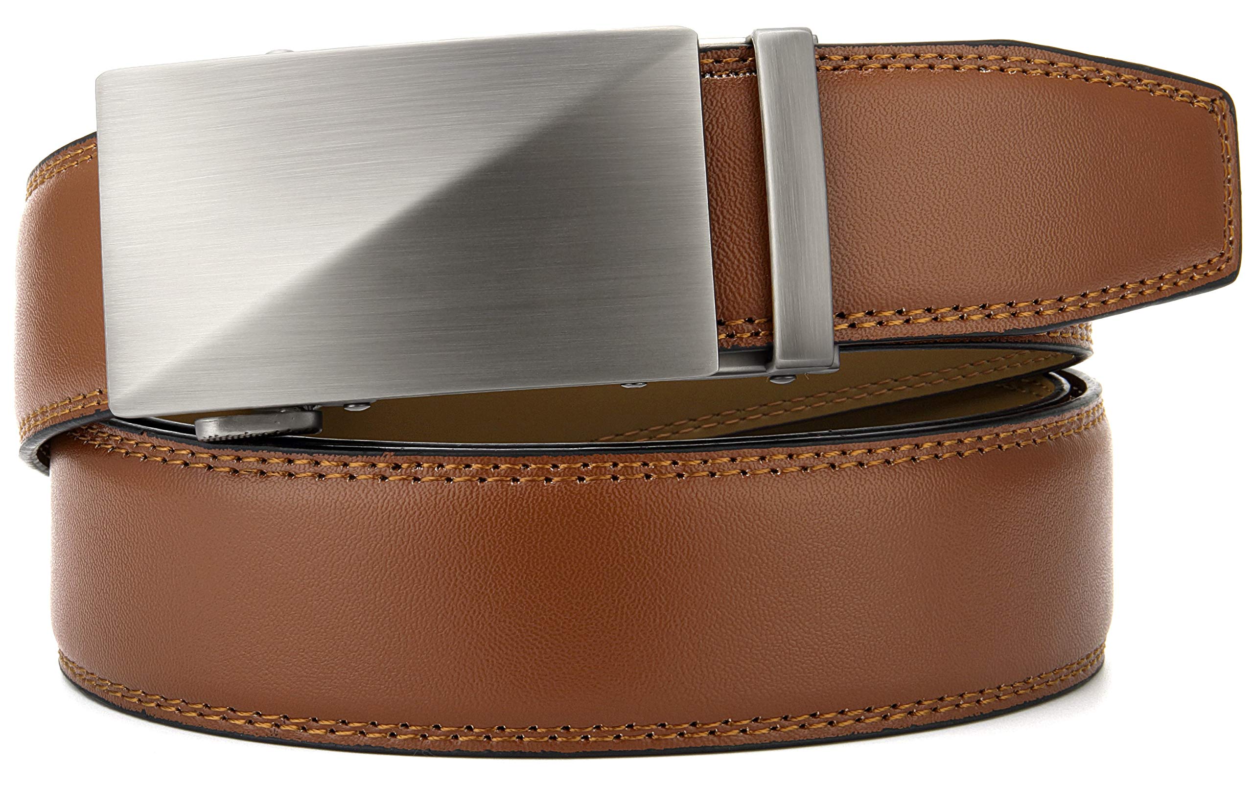 CHAOREN Ratchet Belts Men, 1 3/8" Mens Belts Leather for Dress, Micro Adjustable Fit Everywhere