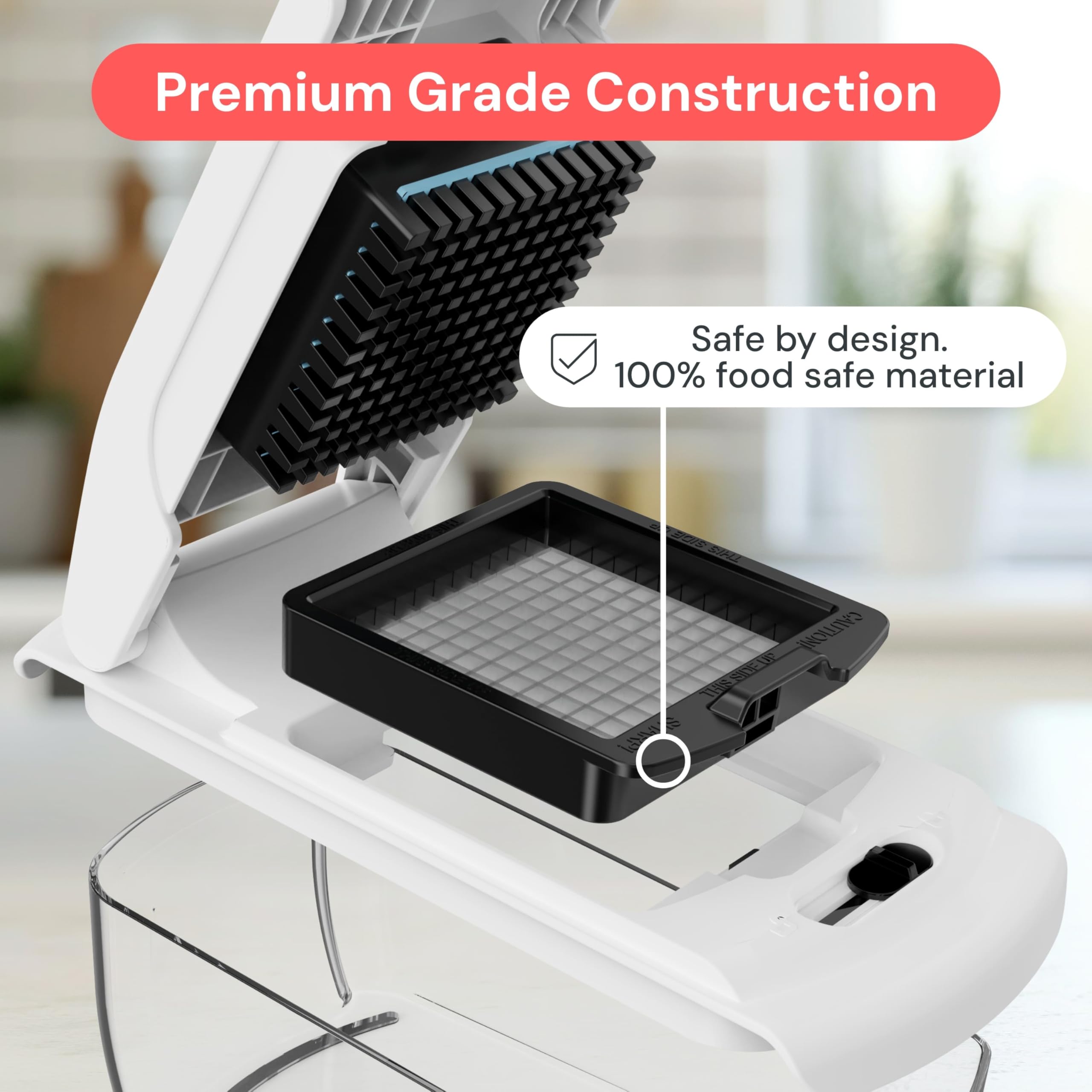 Fullstar Vegetable Chopper & Mandoline Slicer - Julienne Cutter Dicer Grater for Food Veggie Onion Cucumber Tomato Salad Potato Cheese - Kitchen Essentials & Gadgets (Compact 6-in-1, White)