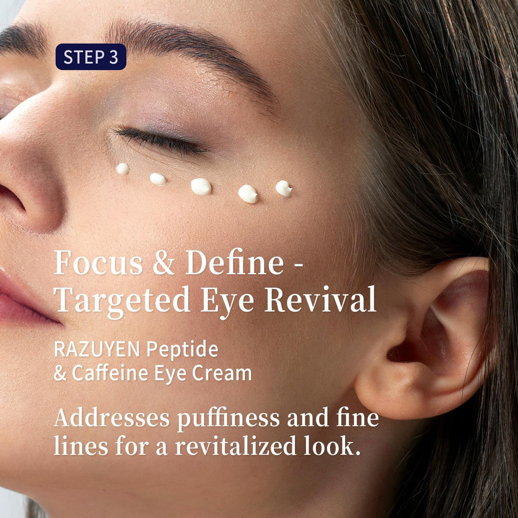 Crème pour les yeux RAZUYEN, points de crème sur le contour de l’œil