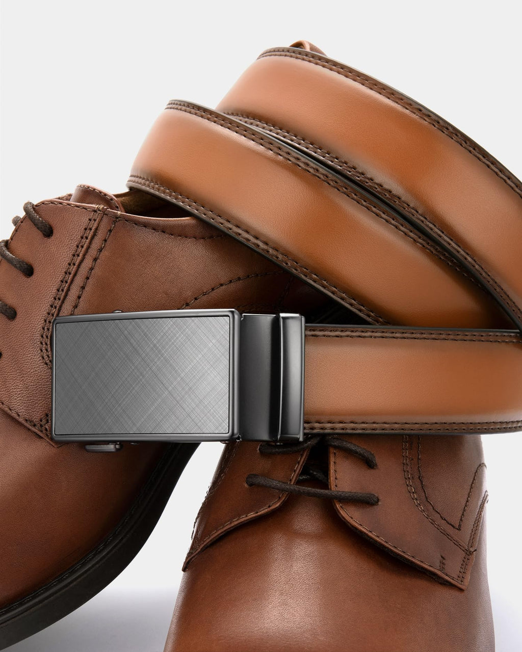 CHAOREN Ratchet Belts Men, 1 3/8" Mens Belts Leather for Dress, Micro Adjustable Fit Everywhere