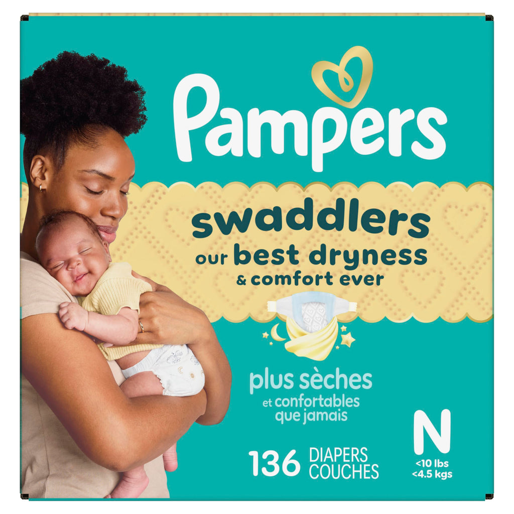 Pampers, Swaddlers Diapers, Ultra Absorbent Disposable Infant Diaper, Size 5 (12.25+ kg), 100 Count