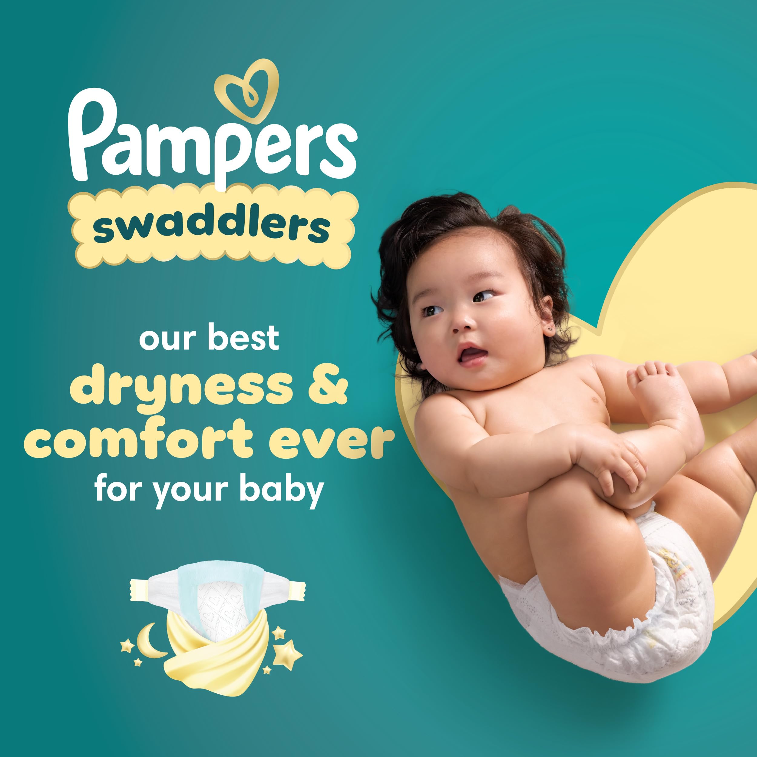 Pampers, Swaddlers Diapers, Ultra Absorbent Disposable Infant Diaper, Size 5 (12.25+ kg), 100 Count