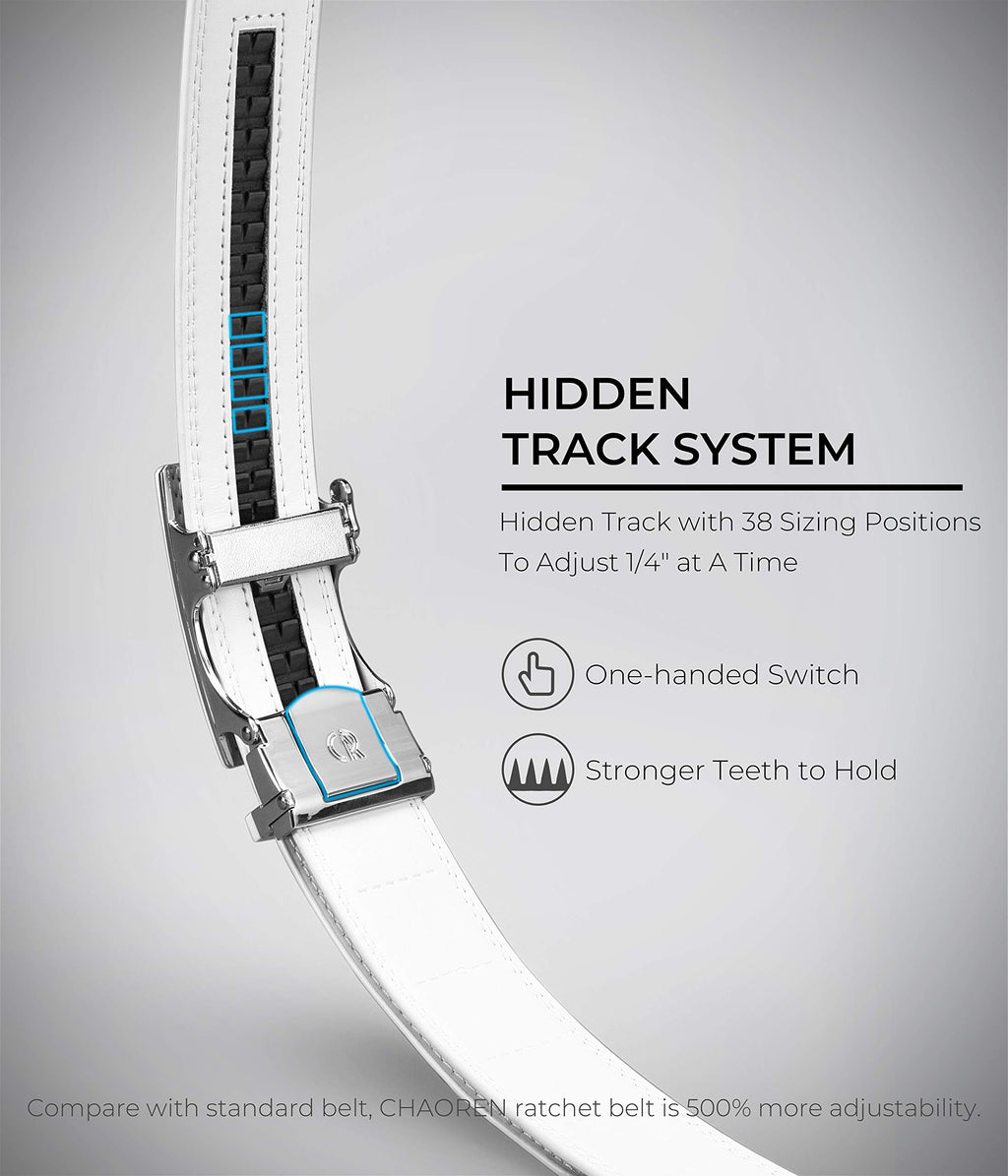 CHAOREN Ratchet Belts Men, 1 3/8" Mens Belts Leather for Dress, Micro Adjustable Fit Everywhere