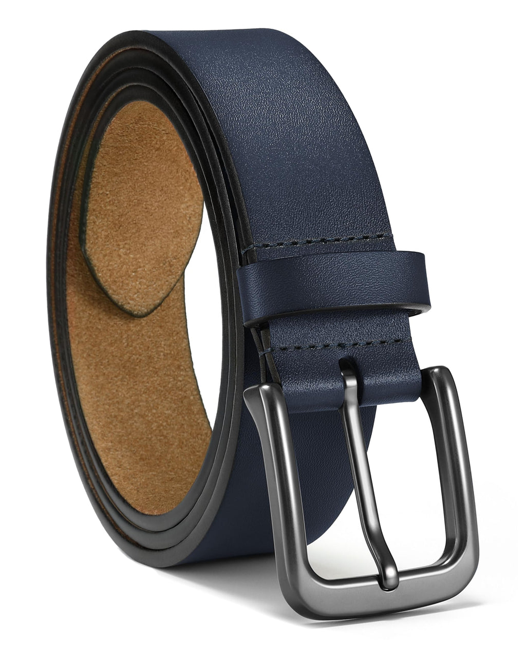 CHAOREN Mens Belts Leather - 35mm Genuine Leather Belts for Men - Ideal Match for Casual Jeans
