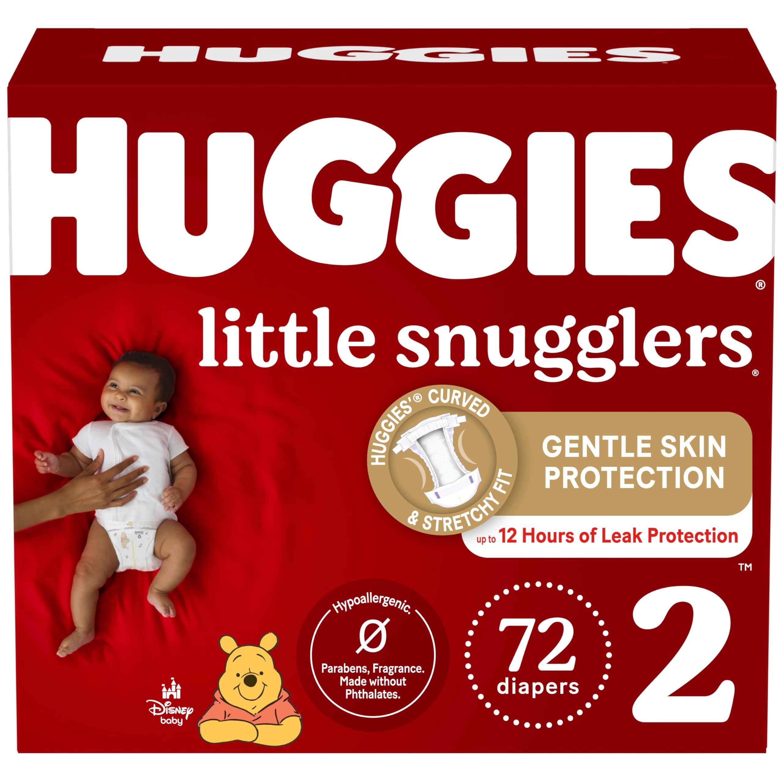 HUGGIES Newborn Diapers - HUGGIES Little Snugglers Disposable Baby Diapers, 84ct, Giga Pack