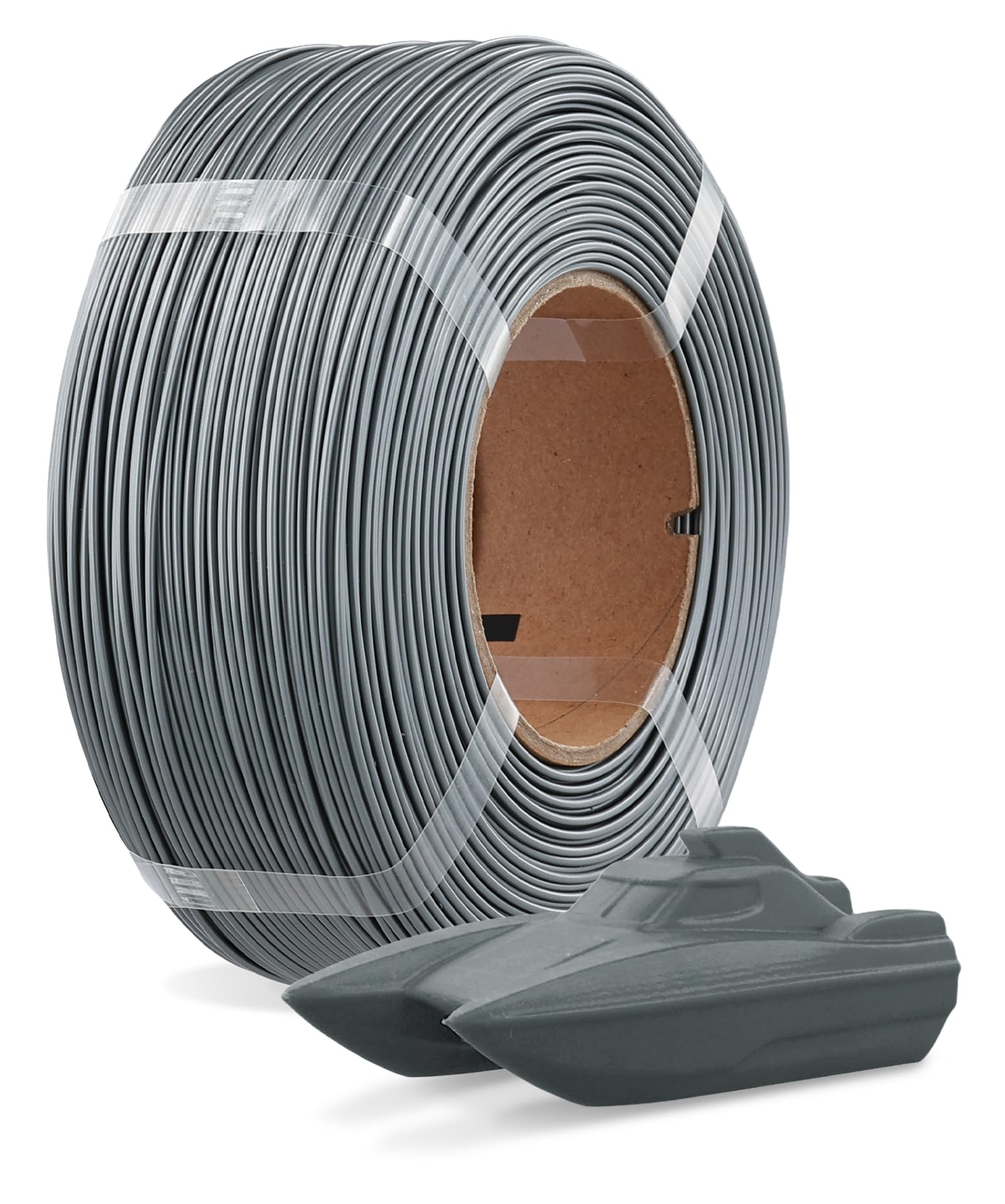Bobine de filament PETG 1,75 mm gris foncé avec brins détachés