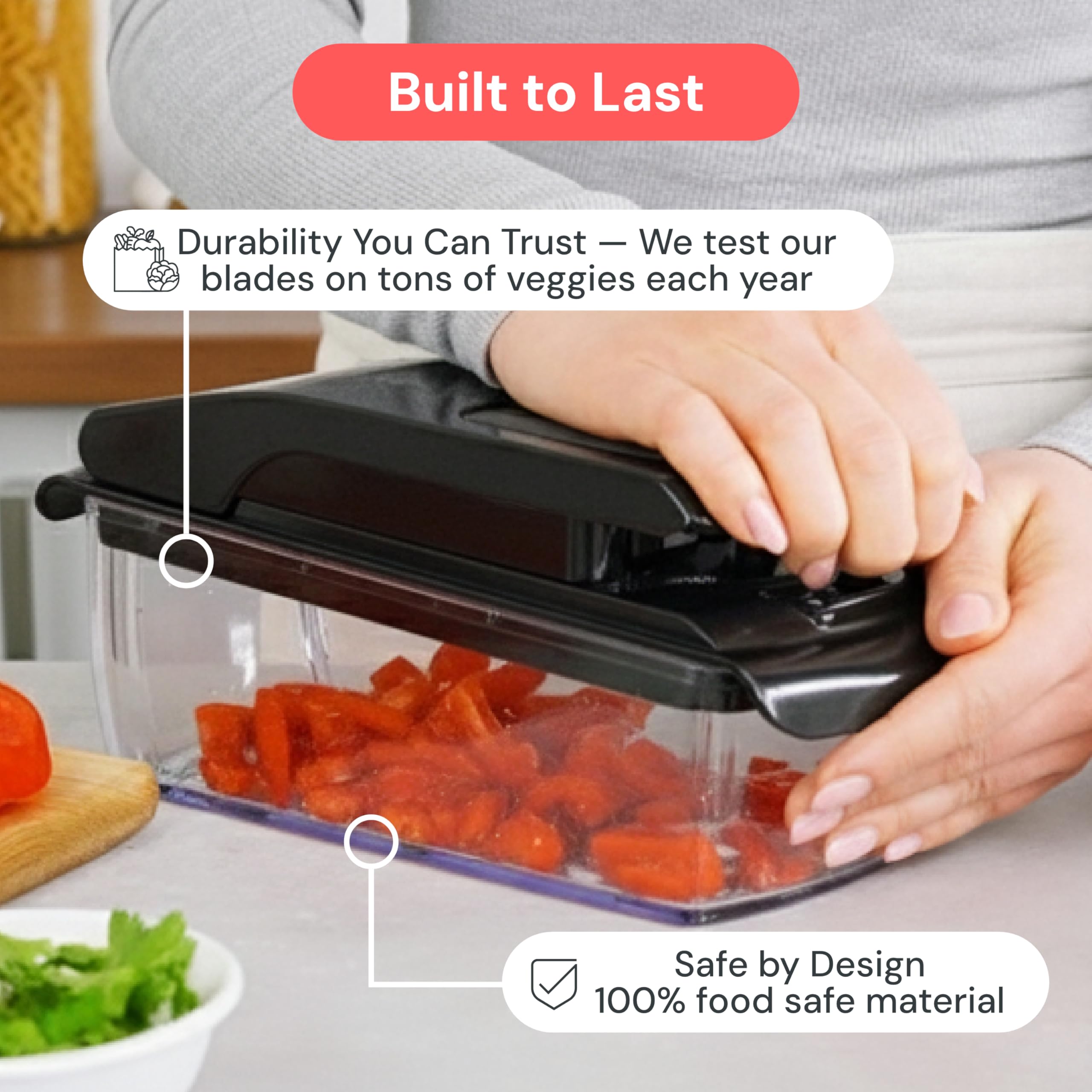 Fullstar Vegetable Chopper & Cutter - Slicer Dicer Spiralizer with Container for Food Veggie Onion Cucumber Tomato Salad Potato French Fry - Kitchen Essentials & Gadgets (PRO 4-in-1, White)
