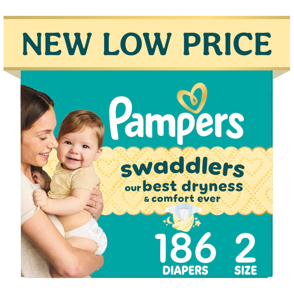 Pampers Swaddlers Diapers, Size 4 (15-34 lbs), 150 Count, Absorbent, Keeps Baby Dry and Comfortable, Skin Safe Disposable Baby Diaper