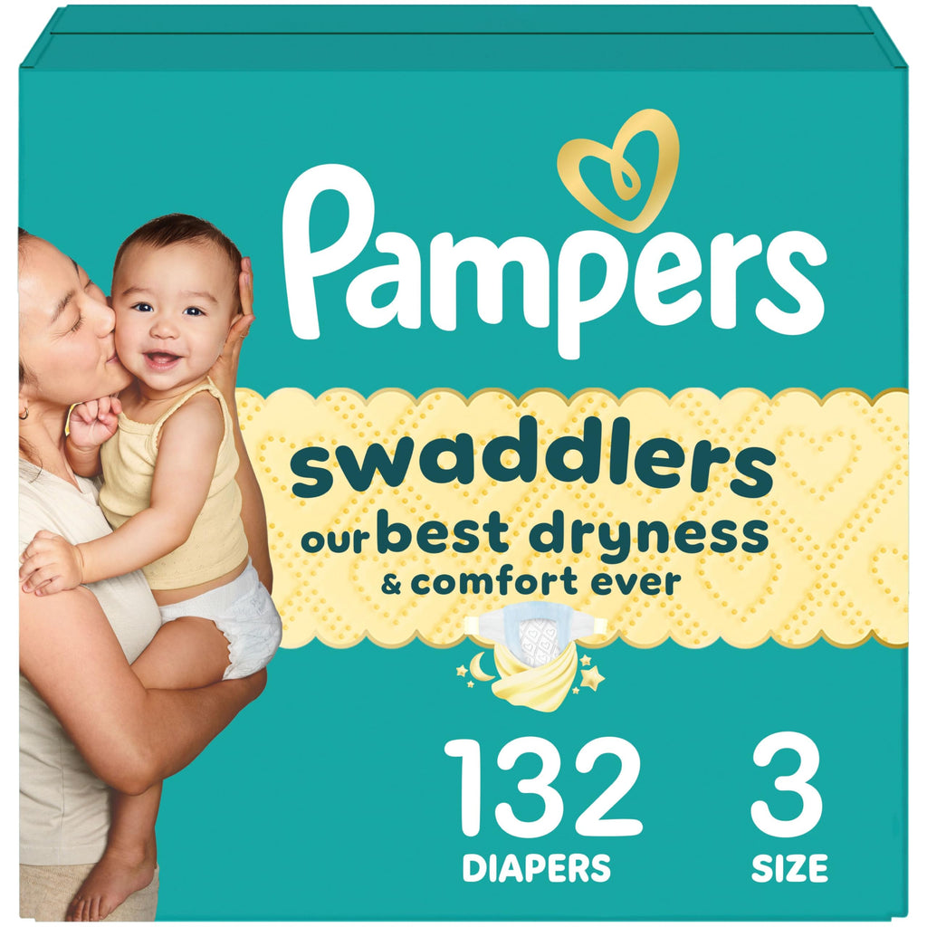 Pampers, Swaddlers Diapers, Ultra Absorbent Disposable Infant Diaper, Size 5 (12.25+ kg), 100 Count