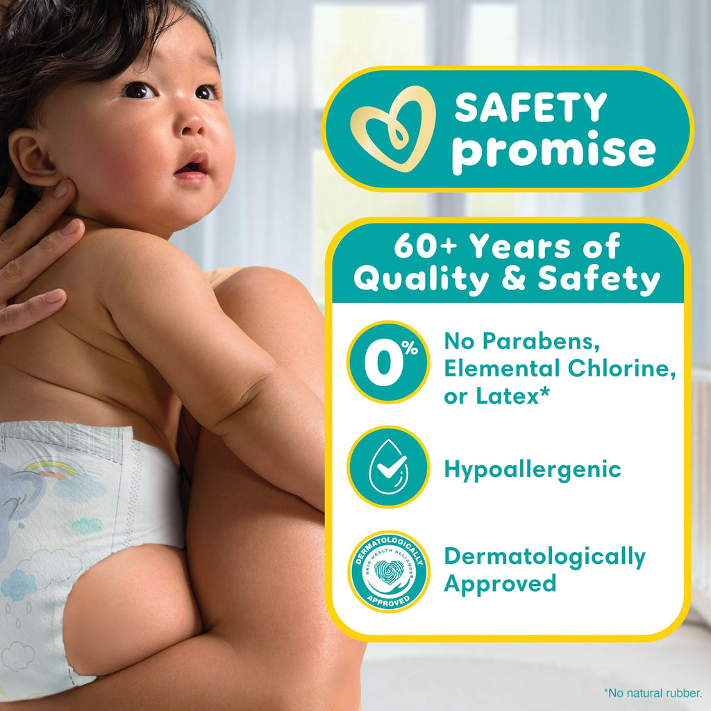 Pampers Swaddlers Diapers, Size 4 (15-34 lbs), 150 Count, Absorbent, Keeps Baby Dry and Comfortable, Skin Safe Disposable Baby Diaper