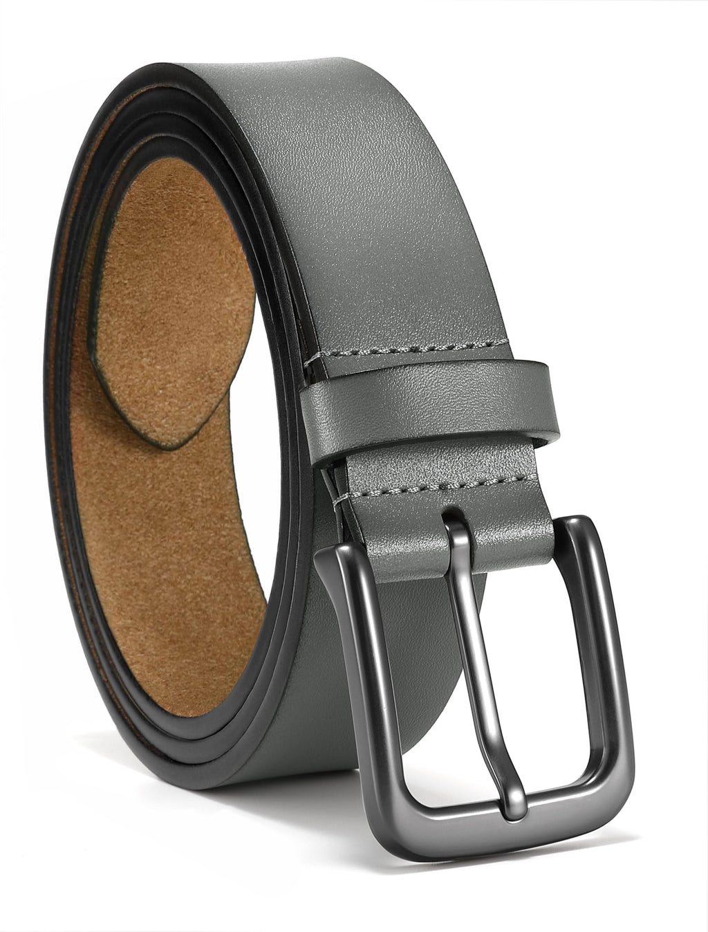 CHAOREN Mens Belts Leather - 35mm Genuine Leather Belts for Men - Ideal Match for Casual Jeans