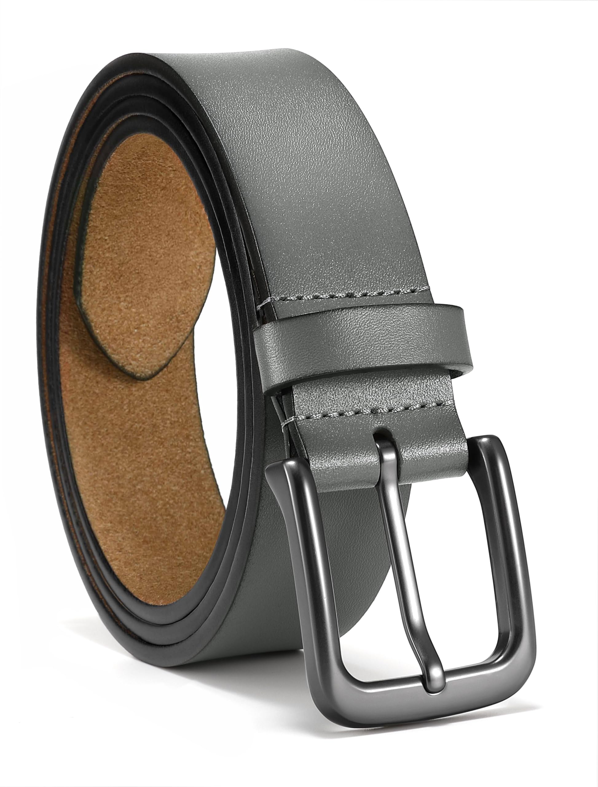 CHAOREN Mens Belts Leather - 35mm Genuine Leather Belts for Men - Ideal Match for Casual Jeans