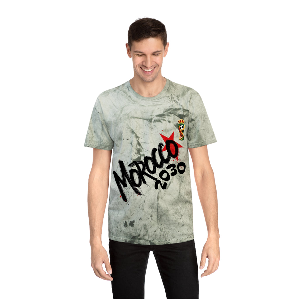 Unisex Color Blast T-Shirt, Morocco 2030 Tee, Trendy Graphic Shirt, Casual [...]