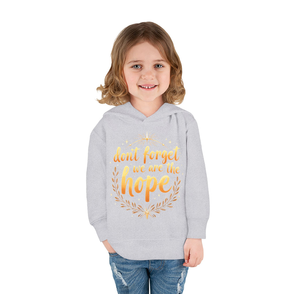 Hopeful Toddler Pullover Fleece Hoodie, Cute Youth Sweatshirt, Inspirational Kids Gear, Cozy Children’s Apparel, Perfect Gift for Birthdays