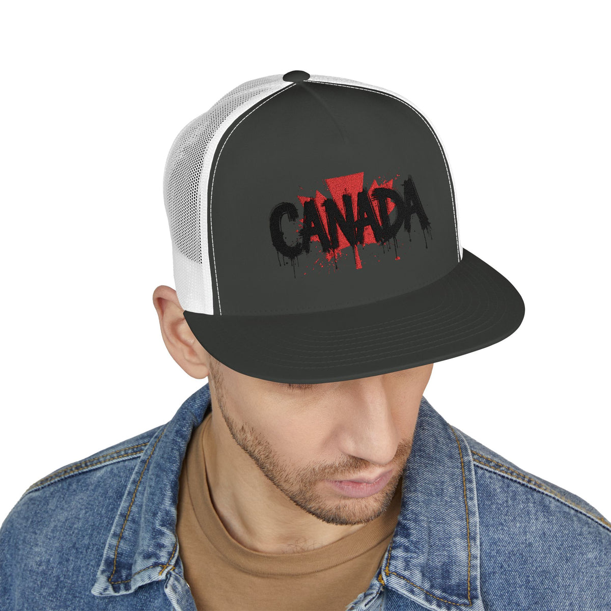 Canada Embroidered 5 Panel Trucker Cap, Casual Cap, Adjustable Hat, Outdoor Accessory, Canadian Pride Apparel, Gift for Him, casquette