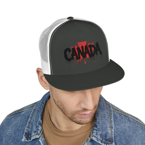 Canada Embroidered 5 Panel Trucker Cap, Casual Cap, Adjustable Hat, Outdoor Accessory, Canadian Pride Apparel, Gift for Him, casquette
