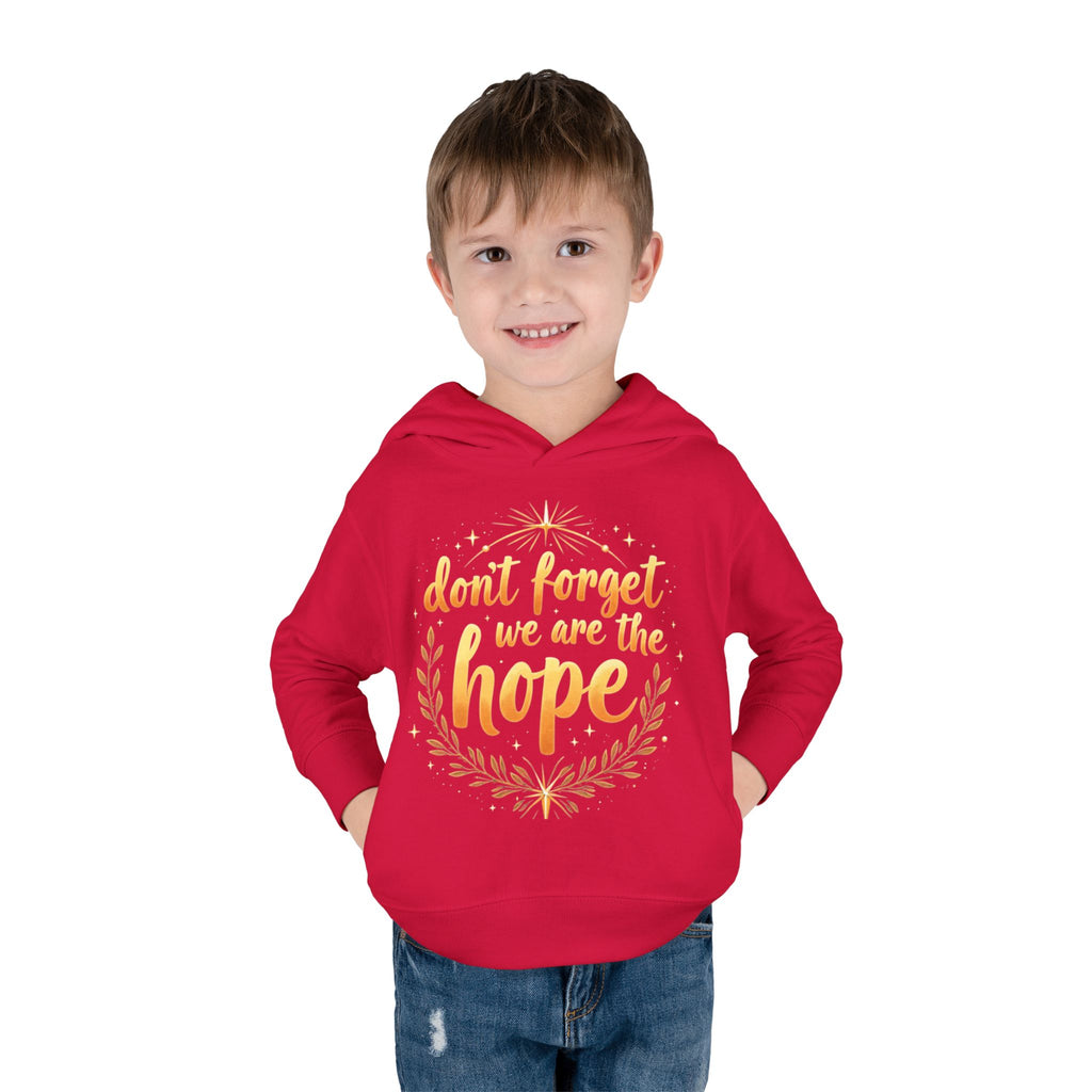 Hopeful Toddler Pullover Fleece Hoodie, Cute Youth Sweatshirt, Inspirational Kids Gear, Cozy Children’s Apparel, Perfect Gift for Birthdays
