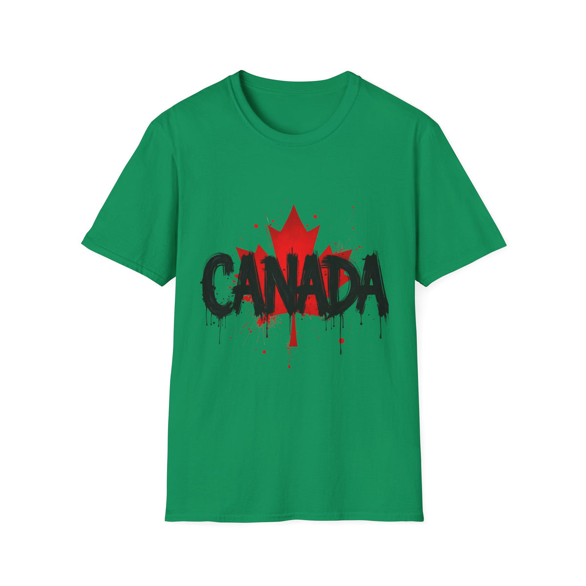 Canada Maple Leaf Unisex Softstyle T-Shirt | Canada Day, Canada Gift, Graphic Tee, Landscape Apparel, Travel Shirt