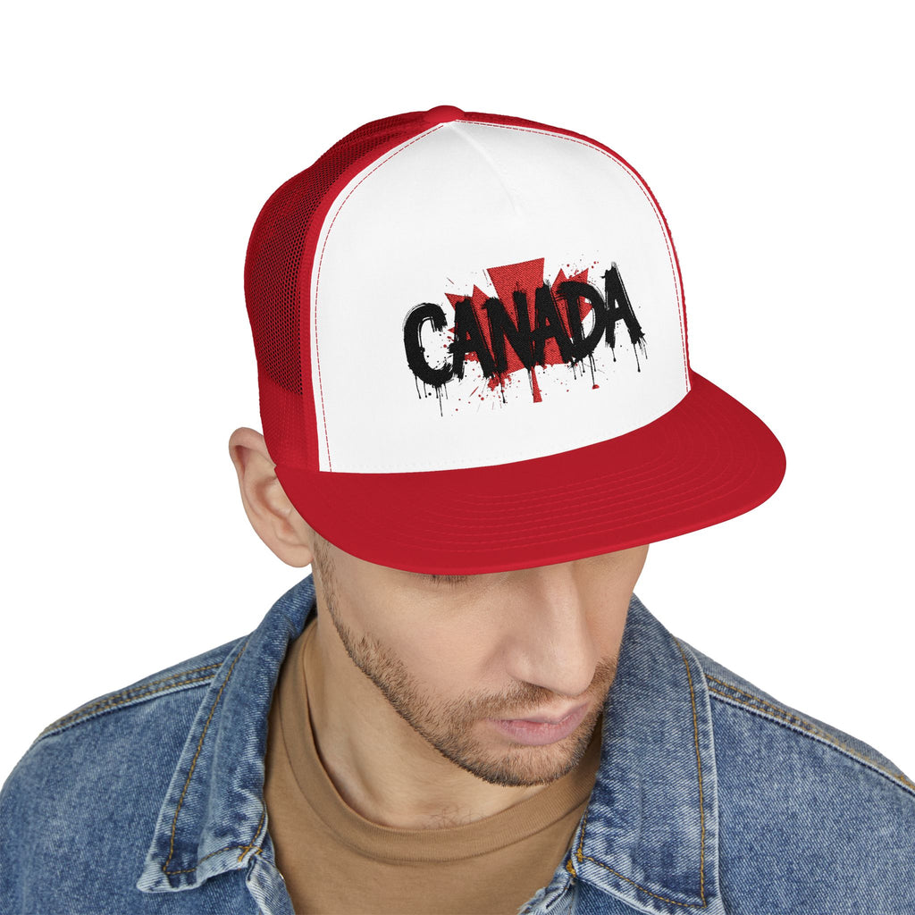 Canada Embroidered 5 Panel Trucker Cap, Casual Cap, Adjustable Hat, Outdoor Accessory, Canadian Pride Apparel, Gift for Him, casquette
