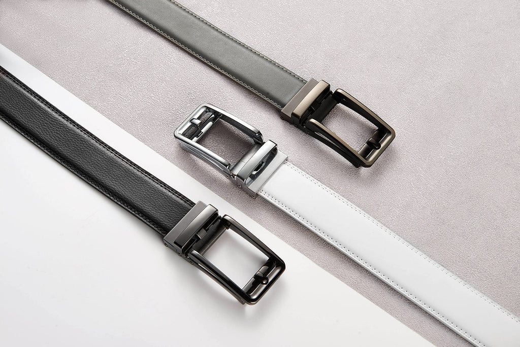CHAOREN Ratchet Belts Men, 1 3/8" Mens Belts Leather Buckley Belt, Perfect Companion to Men's Oxfords