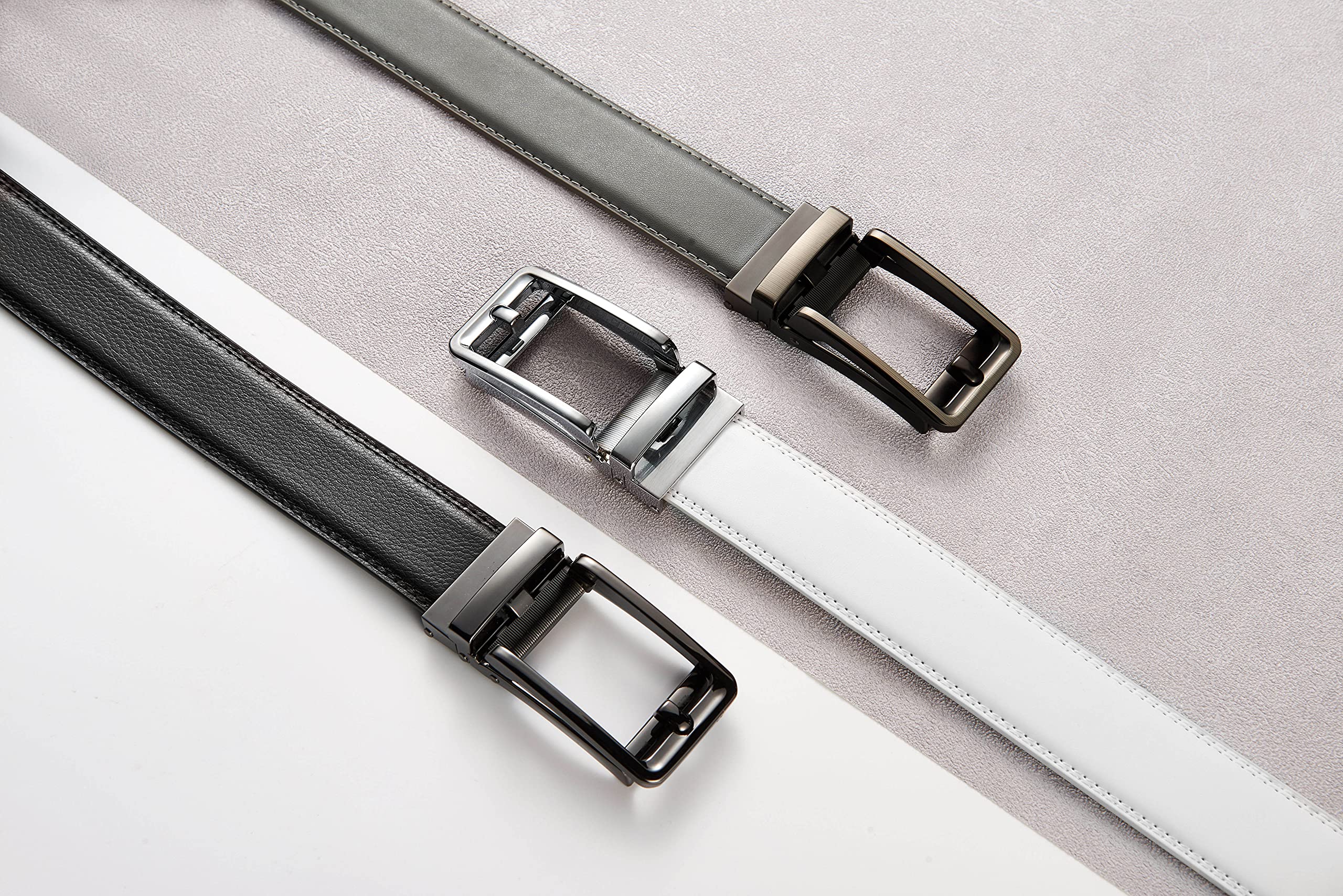 CHAOREN Ratchet Belts Men, 1 3/8" Mens Belts Leather Buckley Belt, Perfect Companion to Men's Oxfords