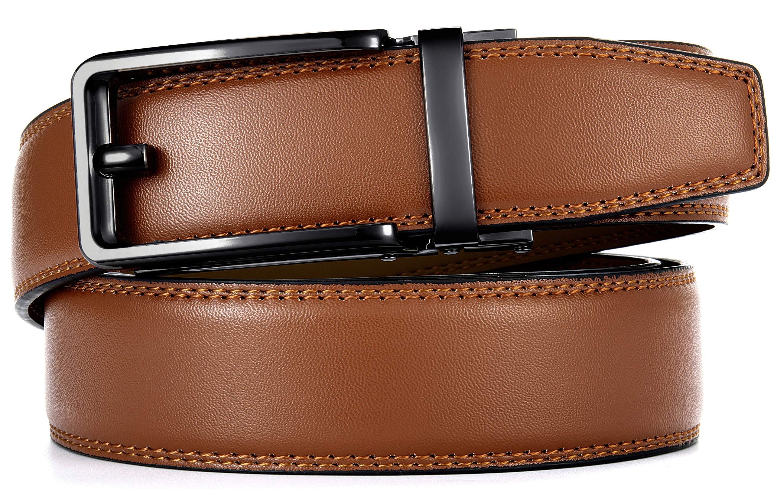 CHAOREN Ratchet Belts Men, 1 3/8" Mens Belts Leather Buckley Belt, Perfect Companion to Men's Oxfords