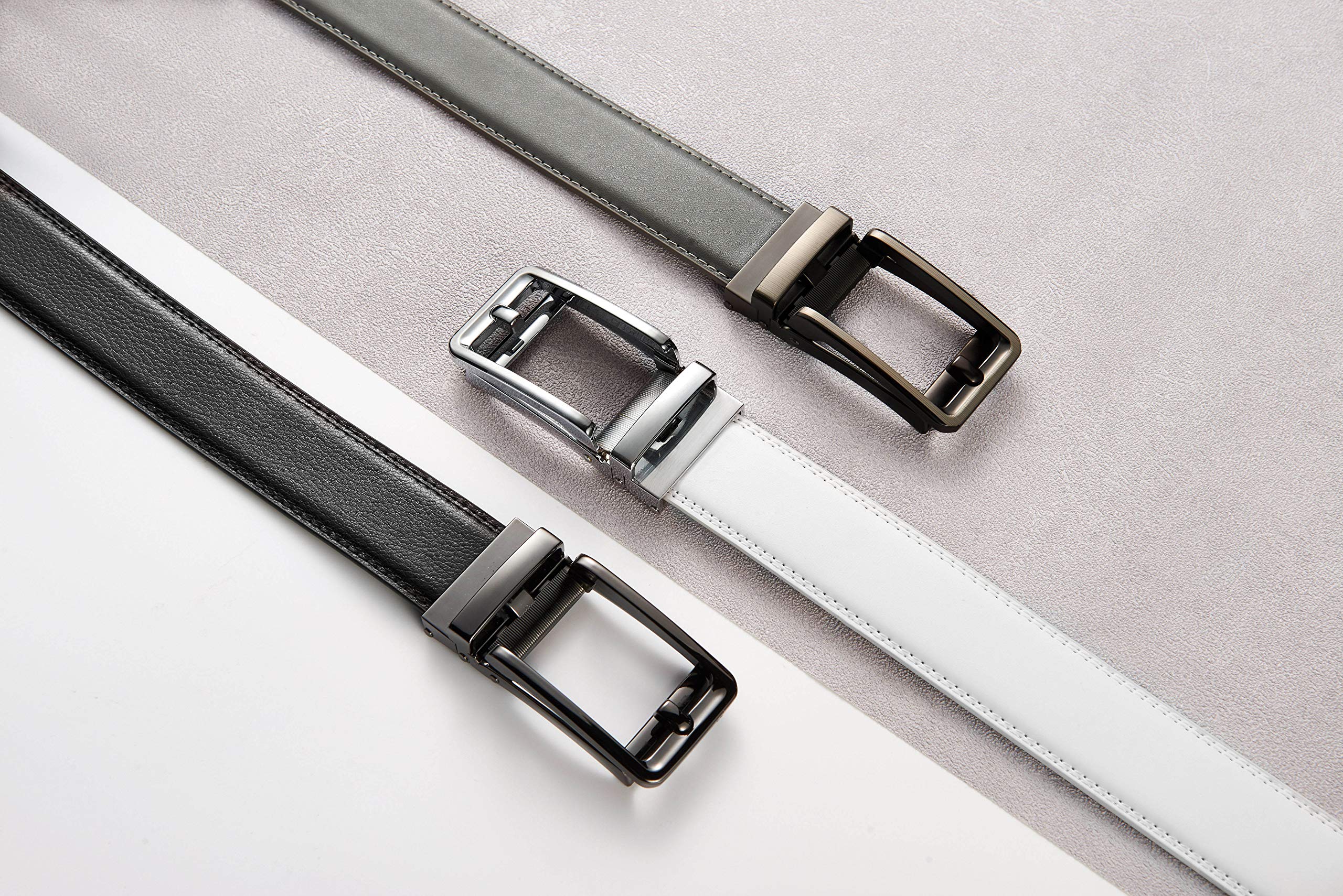 CHAOREN Ratchet Belts Men, 1 3/8" Mens Belts Leather Buckley Belt, Perfect Companion to Men's Oxfords