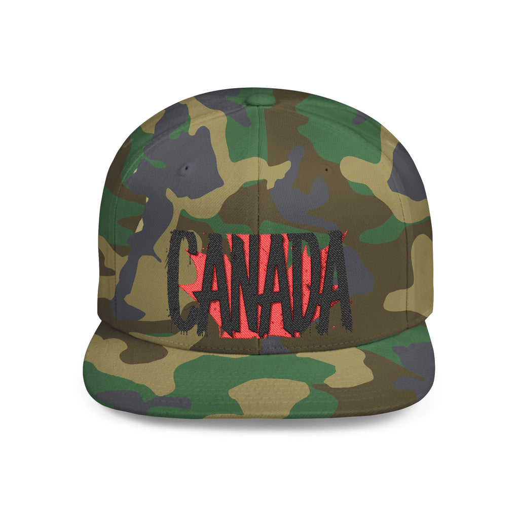 Canada Flat Bill Snapback Cap, Trendy Canada Hat, Stylish Gift, casquette