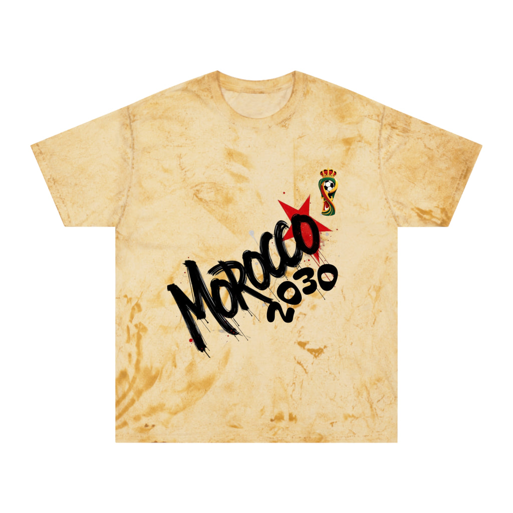 Unisex Color Blast T-Shirt, Morocco 2030 Tee, Trendy Graphic Shirt, Casual [...]