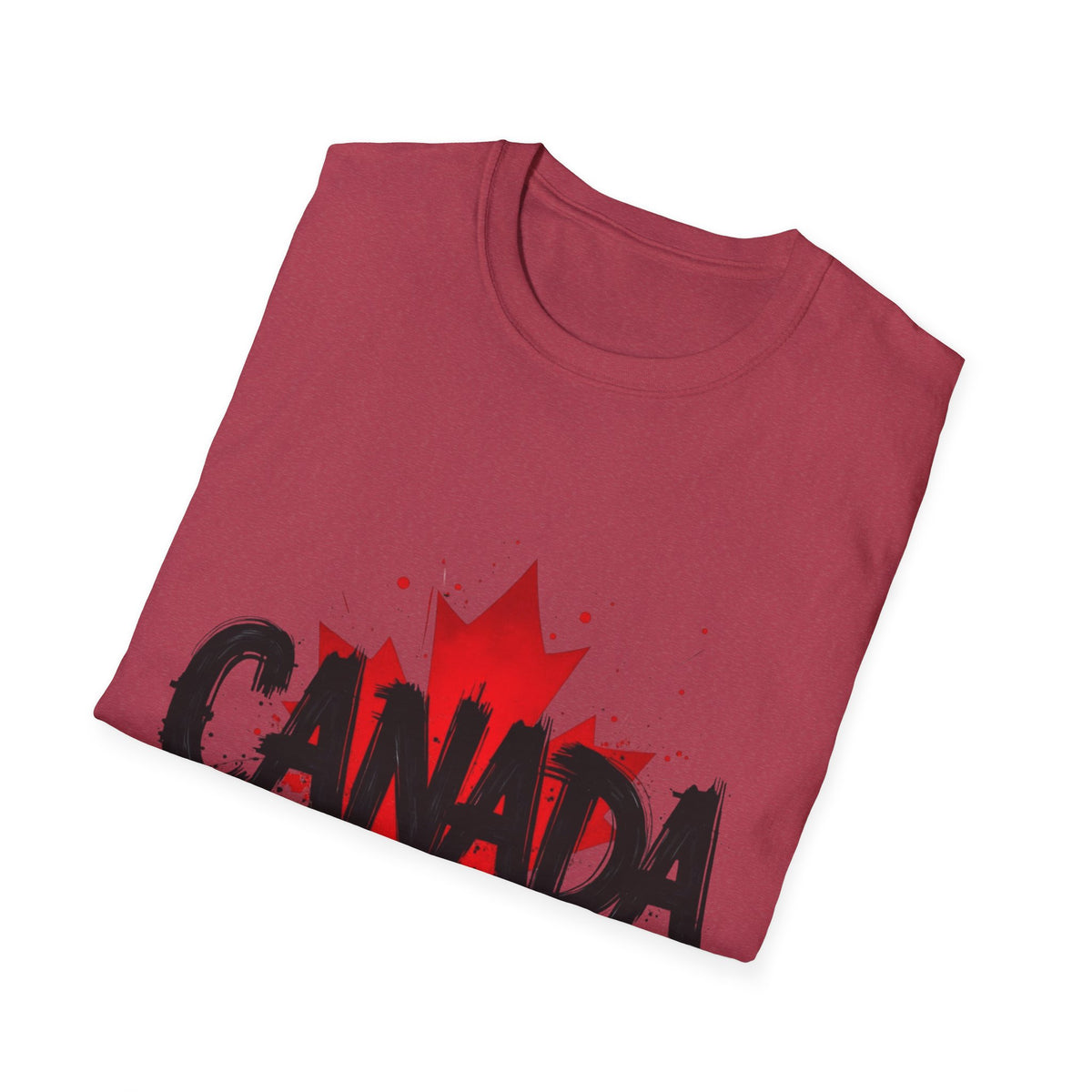 Canada Maple Leaf Unisex Softstyle T-Shirt | Canada Day, Canada Gift, Graphic Tee, Landscape Apparel, Travel Shirt