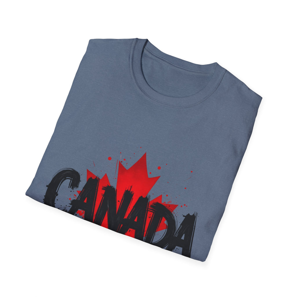 Canada Maple Leaf Unisex Softstyle T-Shirt | Canada Day, Canada Gift, Graphic Tee, Landscape Apparel, Travel Shirt