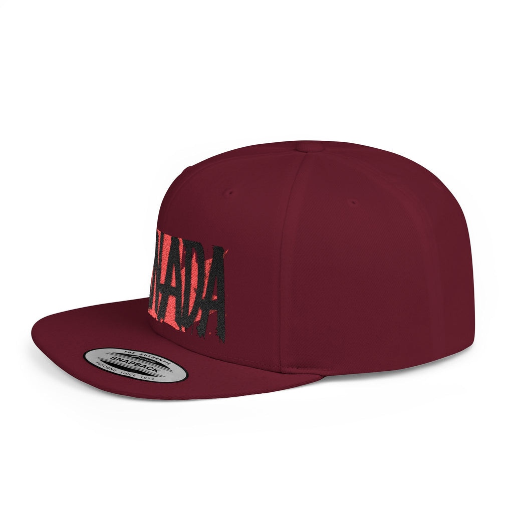 Canada Flat Bill Snapback Cap, Trendy Canada Hat, Stylish Gift, casquette